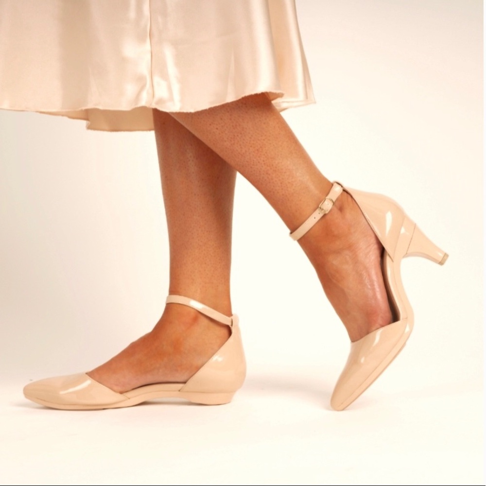 Pashion D'Orsay - Patent Stiletto and 3” block heels